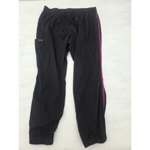 Koi Basics Regular Scrub Pants Black Cargo Women’s 2X Elastic Waist Pockets